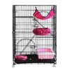 3-Tier Cat Cage Cat Playpen Kennel Crate Chinchilla Rat Box Cage Enclosure with Ladders Platforms Beds Latches Tray Hamm