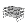 3 Tier Cooling Rack Nonstick Coating Bakeware Bake Cookie Stackable Collapsible Bread Rack