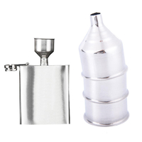 304 Stainless Steel Funnel Hip Flask Thicker Funnel Hip Flask Accessories Anti-drip Bar ToolHip Flask Funnel Wine Liqu