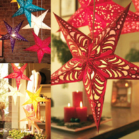 30cm Christmas Laser Star Lampshade Hanging Pentagram Ornaments