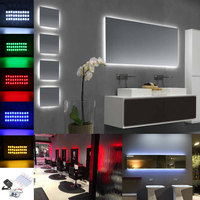 30FT 60CS Waterproof 5630 3LED Module Strip Light+Remote Control+Power Supply for Makeup Window Sign Decor