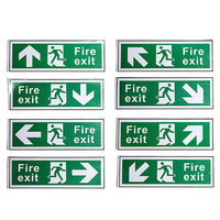 30x10cm Fire Exit Sign Sticker Direction Emergency Escape Drill Safety Wall Signs