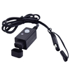 3.1A Waterproof SAE to USB Charger Motorcycle with Switch LED Extension Wire