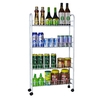3/4 Layers Multi-function Shelf Portable Cart Wheels for Household Kitchen Items Storage