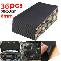 36X 0.6cm Car Sound Hot Deadener Mat Noise Proof Bonnet Insulation Deadening Engine Firewall Heat Foam Cotton Sticker 30