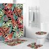 3D Digital Printing Waterproof Mildewproof Shower Curtain Bath Rug Mat Set Bathroom Environmentally No Fading Machine Wa