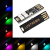 3PCS LUSTREON 1.5W SMD5050 Button Switch Colorful USB LED Rigid Strip Light for Power Bank DC5V