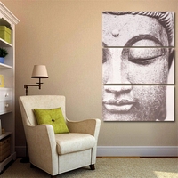 3Pcs Set Modern Buddha Canvas Print Paintings Home Wall Picture Unframed / Framed
