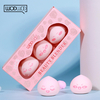 3PCS/SET makeup sponge puff by WODWOD pink color peach shape