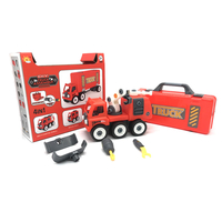 4 IN 1 Detachable Fire Truck Puzzle DIY Assembled Engineering Vehicle Diecast Model Toy
