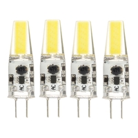 4PCS Mini G4 2W Pure White COB LED Bulb for Chandelier Light Replace Halogen Lamp DC/AC12V