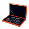 5 Coin Wood Case Box Display Jewelry Box Storage Round Container Collector 51mm Holder Gift