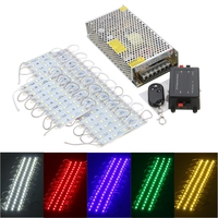 50PCS 5 Colors SMD5050 LED Module Store Strip Light Front Window Lamp + Power Supply + Remote DC12V