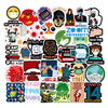 50pcs Epidemic Prevention Window Background Wall Suitcases Computers Healthcare Sticker for Home Floor Decor