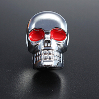 5mm Chrome Skull License Plate Frame Screws Bolts Kit Silver