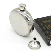 5oz Mirror Glossy Jug Stainless Steel Round Whiskey Flask Portable Alcohol Hip Flask Wine Bottle Holsters Flasks Russian
