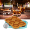 6 Grids Bitcoin Design Silicone Ice Cube Tray DIY Ice Mold Chocolate Cookies Biscuit Baking Mold Ice Cube Maker for Kitc