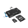 6-in-1 Type-C Multi-functional Card Reader USB 2.0 OTG Memory Card SD/TF Card U Disk Reader Mobile Android Phone Compute