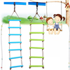 6 Rungs 2M PE Rope Children Toy Swing Max load 120KG Outdoor Indoor Plastic Ladder Rope Playground Games For Kids Climbi