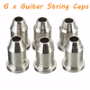 6 x Chrome Guitar String Through Body Ferrule 1/4" String Ferrules for Telecaster