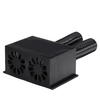 600W Car Heater Heating Defroster Fan with 2 Extensible Hoses for 12V/24V Vehicles