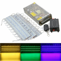60PCS 5 Colors SMD5050 LED Module Store Strip Light Front Window Lamp + Power Supply + Remote DC12V