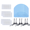 6pcs Mopping Cloth 6pcs Side Brush 4pcs Hepa Filter Clraning Cloth Set for Ecovacs CR120 CEN540 Robotic Accessories Part