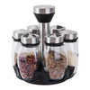 6Pcs Multifunction Set Spices Rack Rotating Tanks Cruet Storage Bottles Salt Shakers Holder for Kitchen Organizer