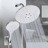6Pcs Rainfall Shower Head Combo Setting Large Angle-adjustable Shower Set Square Round Water-saving Pressurized Top Spra