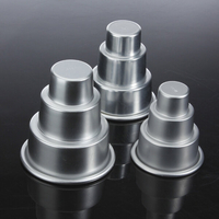 6x S/M/L Mini 3-Tier Cupcake Pudding Chocolate Cake Baking Mold Baking Pan Mould