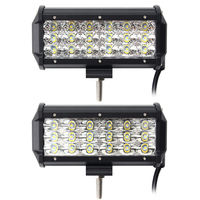 7 Inch 54W 5490LM LED Work Light Bars Flood/Spot Beam for Truck Off Road Car DC 9-30V