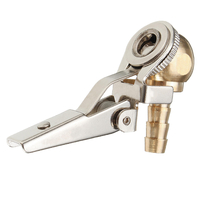 8mm Tire Valves Connector Motorcycle Car Truck Tyre Inflator Air Chuck Ball Brass Clip On