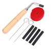 8PCS Piano Tuning Tools Tuning Hammer Temperament Strip Handles Long Rubber Mute