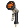 9in1 metal Garden Hose Pipe Head Soft Grip Handle Multi Pattern Water Sprayer