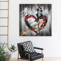 Abstract Love Heart Art Painting Picture Print Home Wall Sticker Decor Unframed