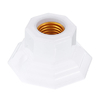 AC250V 6A E27 Engineering Plastic Octagonal Flat-mounted Screw Base Lampholder Bulb Adapter