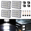 AMBOTHER 4PCS 4x6 Inch Rectangular LED Headlights Bulb 12V 6000K White H4651 H4652 H4656 H4666 H6545