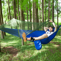 Anti-mosquito Parachute Nylon Hammock Outdoor Travel Camping Turn Over Tents