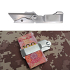 AOTDDOR 13cm Stainless Steel Practical Multifunctional Folding Blade Outdoor Portable EDC Money Clip Mini Paper Cutter