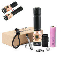 Astrolux® S43S Copper 4x LH351D/4x XPL-HI 3500lm New LED High CRI 95 EDC Flashlight + 1Pc 30Q Power 18650 Battery