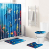 Bathroom Non-Slip European Marine Starfish Decoration Style Decoration Base Carpet Lid Toilet Cover Bathroom Mat Shower