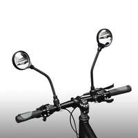 BIKIGHT 1Pc Adjustable Mountain Bike Mirror Cycling Bicycle Flexible Rearview Mirror Convex Mirror Safety View Mirror