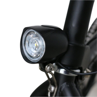 BIKIGHT 36-48V Wide Voltage Universal Highlight 400LM Bike Front Light Built-in 80db Horn for Electric Scooter Motorcycl