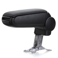 Black Leather Arm Rest Center Console Storage Box for Audi A6 1998-2004