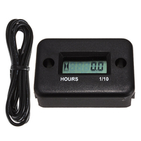 Black Motorcycle ATV Snowmobile Boat SkiWaterproof Hour Meter