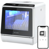 BlitzHome®BH-CDW1 Smart Portable Countertop Dishwasher US Plug with APP Control,  4-6 Sets Big Capacity,  Dual Water Inlet