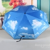Blue Sky And White Cloud Pattern Painting Folding Umbrella