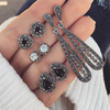 Bohemian Cubic Zirconia Opal Crystal Earring Stud Set