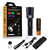 BORUiT BC09 XP-L 1200LM USB Rechargeable LED Tactical Flashlight Set with 18650 Battery