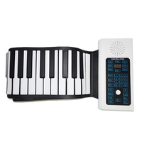 BR-A-88 Keys Rechargeable Keyboard Roll Up Piano With Microphone Speaker for Beginner